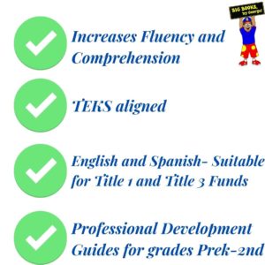 big books by george increases fluency and comprehension teks aligned english and spanish suitable for title one and title three funds professional development guides for pre kindergarten through second grades